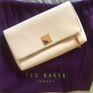 Ted baker light blush clutch - used only once